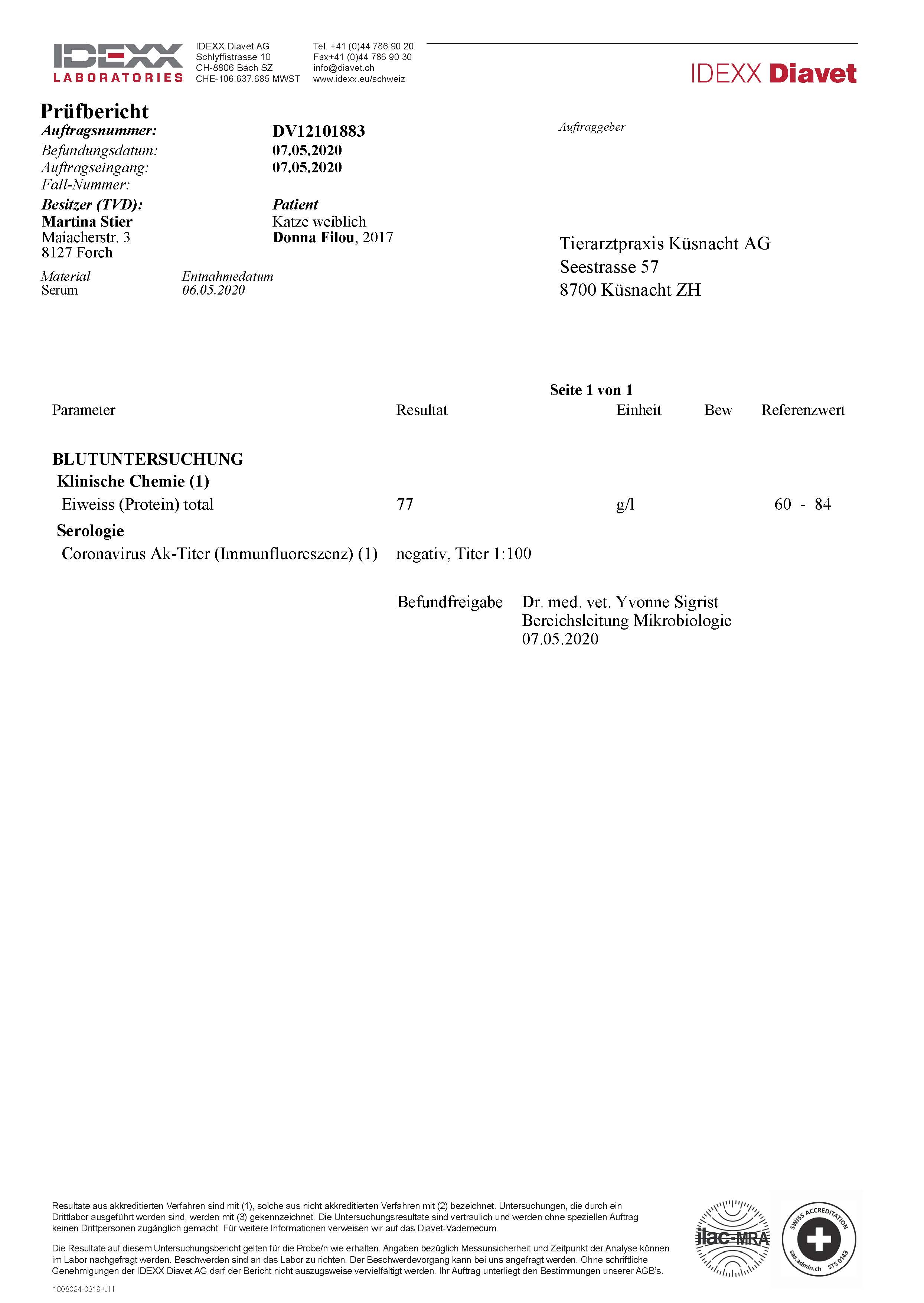 FIP Test vom 7.5.2020