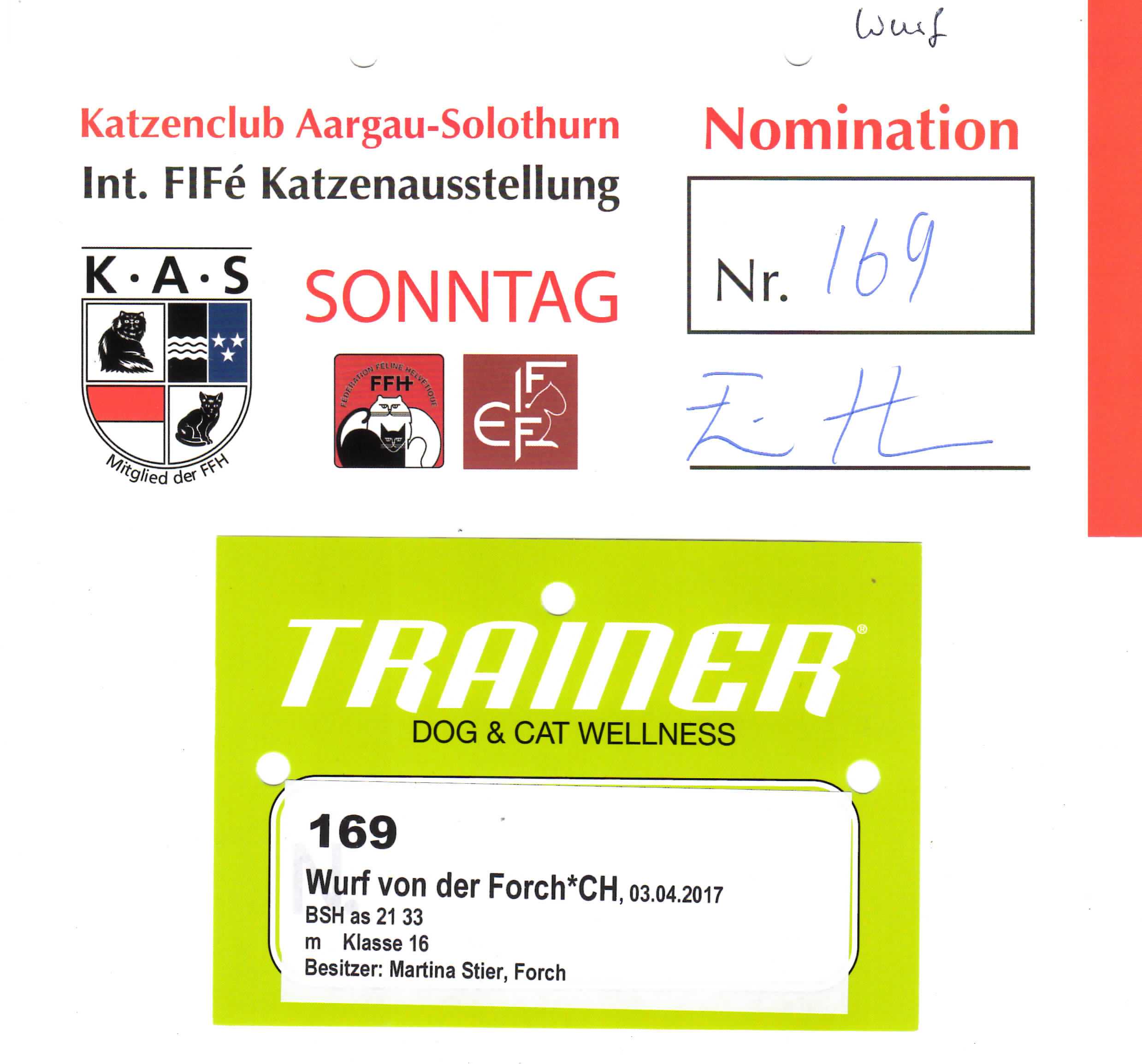 Wurf-Nominierung Best in Show